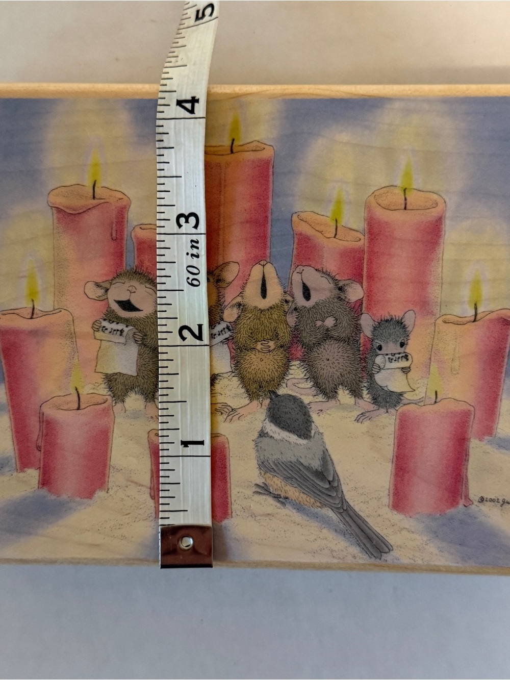 Candlelight Chorus House Mouse Rubber Stamp — Vintage 2000s NOS never used! - Picture 5 of 5